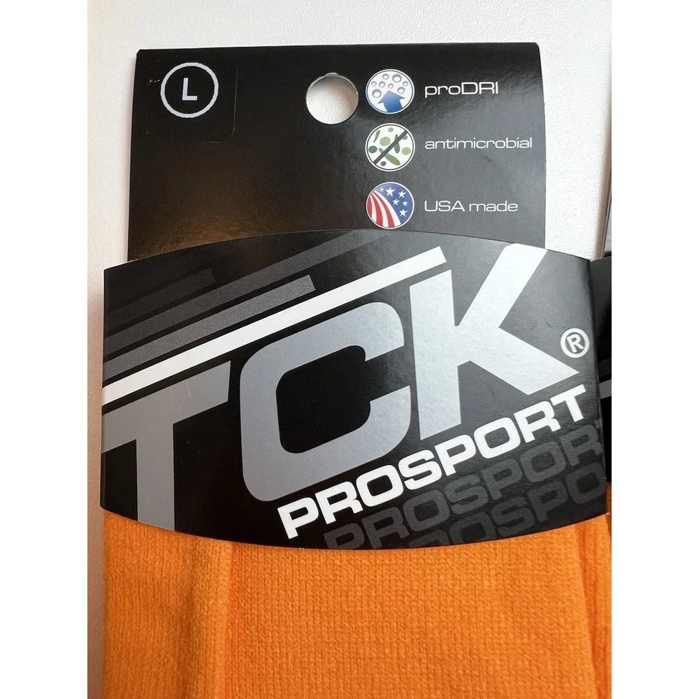 Four Pairs TCK Multisport Pro socks ProDRI Large orange antimicrobial USA made